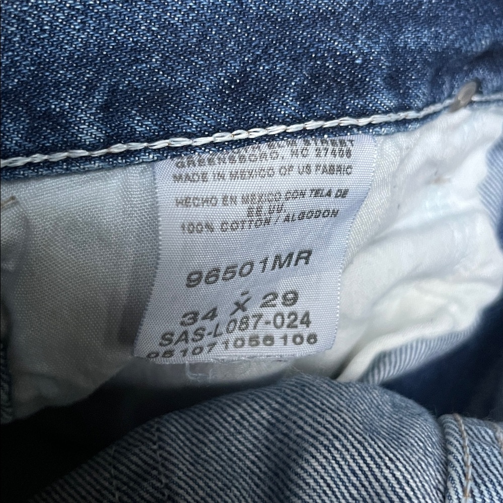 Men’s Wranglers 34x29 distressed work jeans - Picture 6 of 11